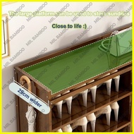 ◐ ▦ ✸ Mr.Bamboo Shoe Cabinet Bamboo Shoe Rack Shoe Storage With Curtains Shoe Organizer