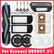 For Ecovacs Deebot X1 OMNI Accessories of Roller Brush, Side Brush, Filter, Mop Cloth, Mop Bracket, Dustbin
