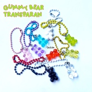 GANTUNGAN Gummy bear keychain transparent bear keychain