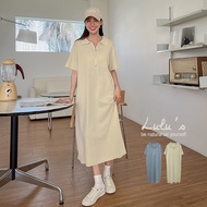 LULUS [A02220049] Y Lapel Zipper Short Sleeve Dress 2 Colors220421