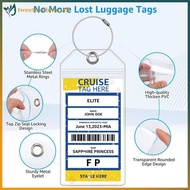 tweettwehhno Cruise Ship Luggage Tags 5 Pa Clear Waterproof PVC Vertical ID Card Holder for Cruise T