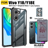 Vivo Y18 Phone Case For Vivo Y18E Y38 Y100 Y03 Y27S Y17S Anti-peeping Tempered Glass Privacy Screen Protector