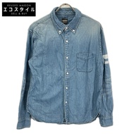 Momotaro Jeans淺藍色牛仔「Shutsjin」紐帶襯衫，42碼 [二手]