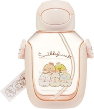 斯凱達水杯搭配吸管530毫升角落生物小姐吸管水杯一鍵兒童用女孩PDSH6DX-A (平行進口）