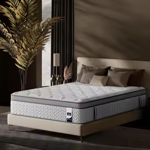 King Mattress 14 Inches - Medium Firm Hybrid Cooling Mattresses - Thicker 2mm Steel for Shoulder/Lum