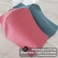 Linen Face Mask with filter pocket High-Quality color Premium Cotton Lining Unisex Face Mask