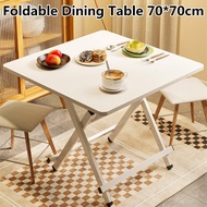 Wooden Foldable Dining Table Simple Modern Folding Computer Table Portable Tables Dining Table 70*70