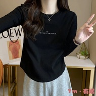 Ym 2025 Autumn/Winter Women's Long Sleeve Cotton Slim Fit T-shirt - B5FF