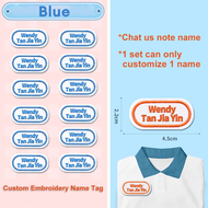 WEPHOTO Waterproof name sticker Name stickers Embroidery Childs name Sewable Baby waterproof name ba
