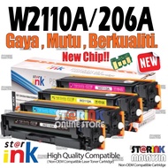 B/C/M/Y Compatible to HP 206A W2110A W2111A W2112A W2113A HP206A Color Laserjet Pro MFP M282nw M283f