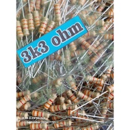 10 pcs resistors 1/2 watt 3k3 ohm