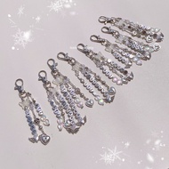 hand_icraftmy/ Silver Layered Ateez Key chains/ Ins Beaded Accessory / Korean Accessory/ handphone r