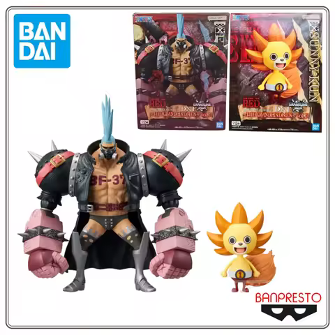 Original Bandai In Stock Banpresto One Piece The Grandline Men Franky Thousand Sunny Anime Action Fi