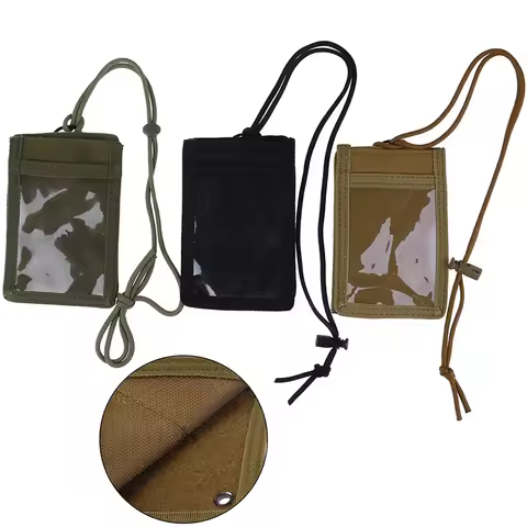 1PC Tactical ID Card Case Patch Neck Lanyard and Credit Card ID Card Holder Outdoor Huntting Supplie