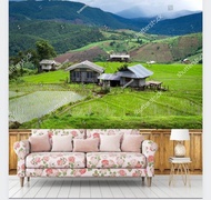 Wallpaper dinding sawah termurah - Wallpaper dinding 3d pemandangan persawahan - Wallpaper dinding pemandangan sawah termurah