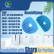 🚚 Arrive next day🚚 Replacement Compatible with sharp FZ-C100MFE、KC-860TA、KC-850TA、KC-840TA、KC-C70TA、KC-C100TA、KC-C150TA Filter Air Purifier Accessories True Original HEPA&amp;Active Carbon High-Efficiency H13 Antibacteria Virus