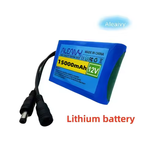 Super Capacity 12V 15000mAh 3s2p Li-ion Battery Pack with Charger, Rechargeable 12.6V DC for CCTV Ca