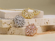 四葉草愛心兩用鑽石吊墜項鍊 | 幸運草心型兩用鋯石吊咀頸鍊