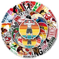 Waterproof Sticker [boxing] 50 Sheets Luggage boxing PVC Refrigerator Laptop Mobile Phone Hard Hat