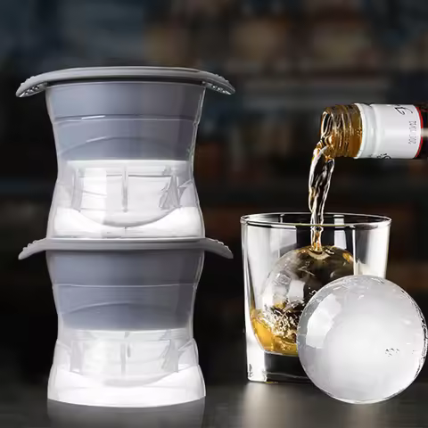 2pc Ball Shaped Ice Cube Mold, Mini Sphere Ice Cube Mold, Circle Ice Cube Mold, Whisky Ice Cube Mold