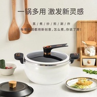 [100%authentic]Enamel Micro Pressure Cooker Household Multi-Functional Pressure Cooker Non-Stick Pan Large Capacity Pumpkin Pot Gift Pot Factory Wholesale