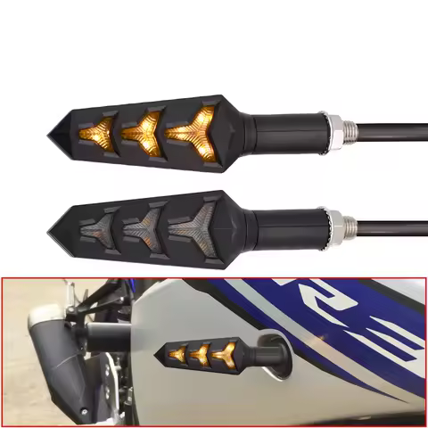 Motorcycle Signals Lamp Moto Turn Signal Light Fishbone Flowing Water LED For YAMAHA tmax 500 530 xp