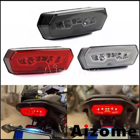 3Colors Motorcycle LED Tail Light Integrated Turn Signals Rear Brake Lamp For Honda MSX / Grom 125 C
