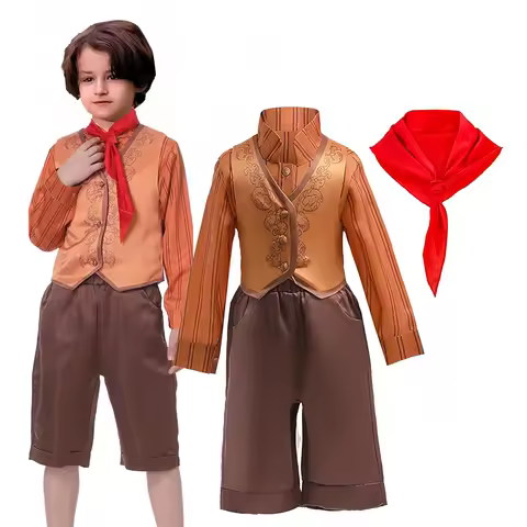 4PCS Toddler Baby Boys Encanto Costume Antonio Outfit Kids Madrigal Prince Halloween Dress Up Cospla