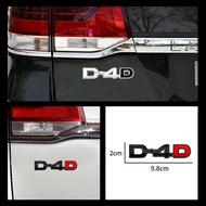 3D Metal Logo D4D Emblem Car Rear Trunk Badge Sticker For Toyota Yaris Corolla Avensis Land Cruiser 
