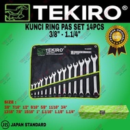 Tekiro Kunci ring pas set 3/8"-1.1/4" / ringpas sae 14pc / Kunci pas