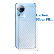 For Xiaomi Civi 4 3 2 1S Pro 3D Transparent Carbon Fiber Rear Back Film Stiker Screen Protector (Not Tempered Glass)