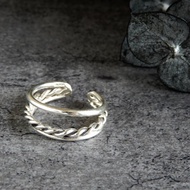 Swag 耳骨夾 三連扭轉 / silver C062