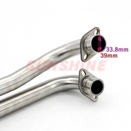 For KYMCO AK550 AK 550 51mm Motorcycle Exhaust Slip on Modified Motorcross Front Pipe With Catalyst 