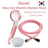 Duvel Wise-I Vitamin Shower Head + 2m Shower Hose Set – Pink | Vitamin C Filtered Shower for Skin Ca