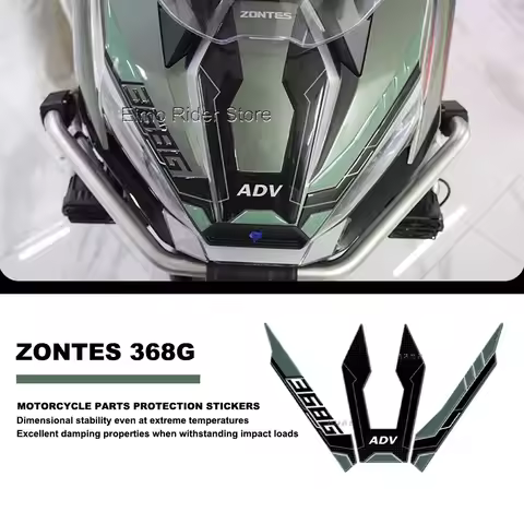Motorcycle Front Mouth Protection Sticker 3D Epoxy Resin Protective Sticker For ZONTES 368G 368K 368