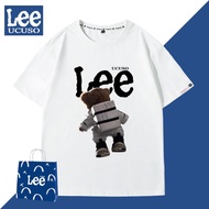 Lee นักบินอวกาศร่วมขนาดใหญ่แขนสั้นนักเรียนชายเสื้อแจ็คเก็ตหญิงคู่สบายๆเสื้อยืด Astronaut joint plus-