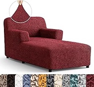 PAULATO BY GA.I.CO. Chaise Lounge Cover Lounge Chair Sofa Slipcover- Soft Polyester Fabric Slipcover