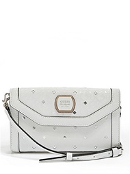 (GUESS) Guess Preston Mini Crossbody Bag Handbag Purse, White