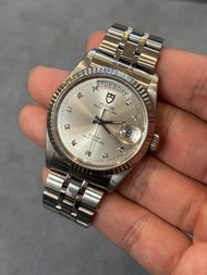 ✅銀面💎十粒鑽石-平玩 date day✅帝舵 Tudor prince Date Day系列 76213✅76214，76213✅帝舵DD雙日曆款✅36mm✅watch only 白金圈稀有少見鑽石