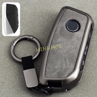 Metal Leather Car Key Fob Case Cover Keychain For 2023 2024 2025 BMW 530i 540i 740i X1 X2 X5 X6 X7 i