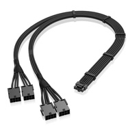 EZDIY-FAB Power Only PSU Cable Extension Sleeve Cable, 16 Pin (12+4) 12VHPWR PCIe 5.0 Connector to 4