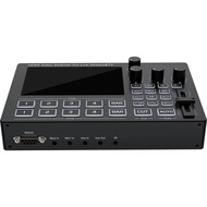 1080P Video Mixer Switcher with 5Inch Screen 4 Channel HDMI Live Streaming Support Mic Line in Audio