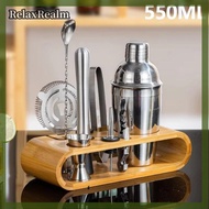 RelaxRealm 10 cái Cocktail Shaker Set thép không gỉ bartender Kit Cocktail Mixer rượu Martini Boston