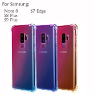 Samsung Galaxy Note 8 S8 Plus S9 Plus S7 Edge S8+ S9+ Rainbow TPU Back Soft Casing Case Cover
