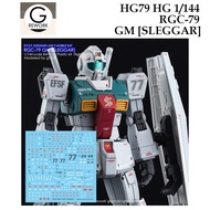 [G Rework] HG79 HG 1/144 RGC 79 GM SLEGGAAR GTO GUNDAM WATER SLIDE DECAL