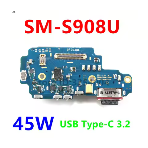 USB Type-C 3.2 45W Port Charging Board Dock Connector Charger Flex Cable For Samsung Galaxy S22 Ultr