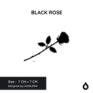 "Black Rose" CUDDLEINK Matte Ink Tattoo