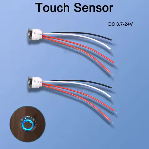 18mm Touch Dimmer Switch, DC 3.7V-24V 3A Touch Sensor for LED Strip Lights, White Black for Furnitur