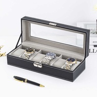 Gray 6-Bit Watch Box 6-Grid Watch Storage Box Display Box Watch Box