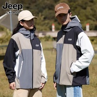 JEEP SPIRIT情侶沖鋒上衣服男女款春秋季運動登山服男士夾克外套